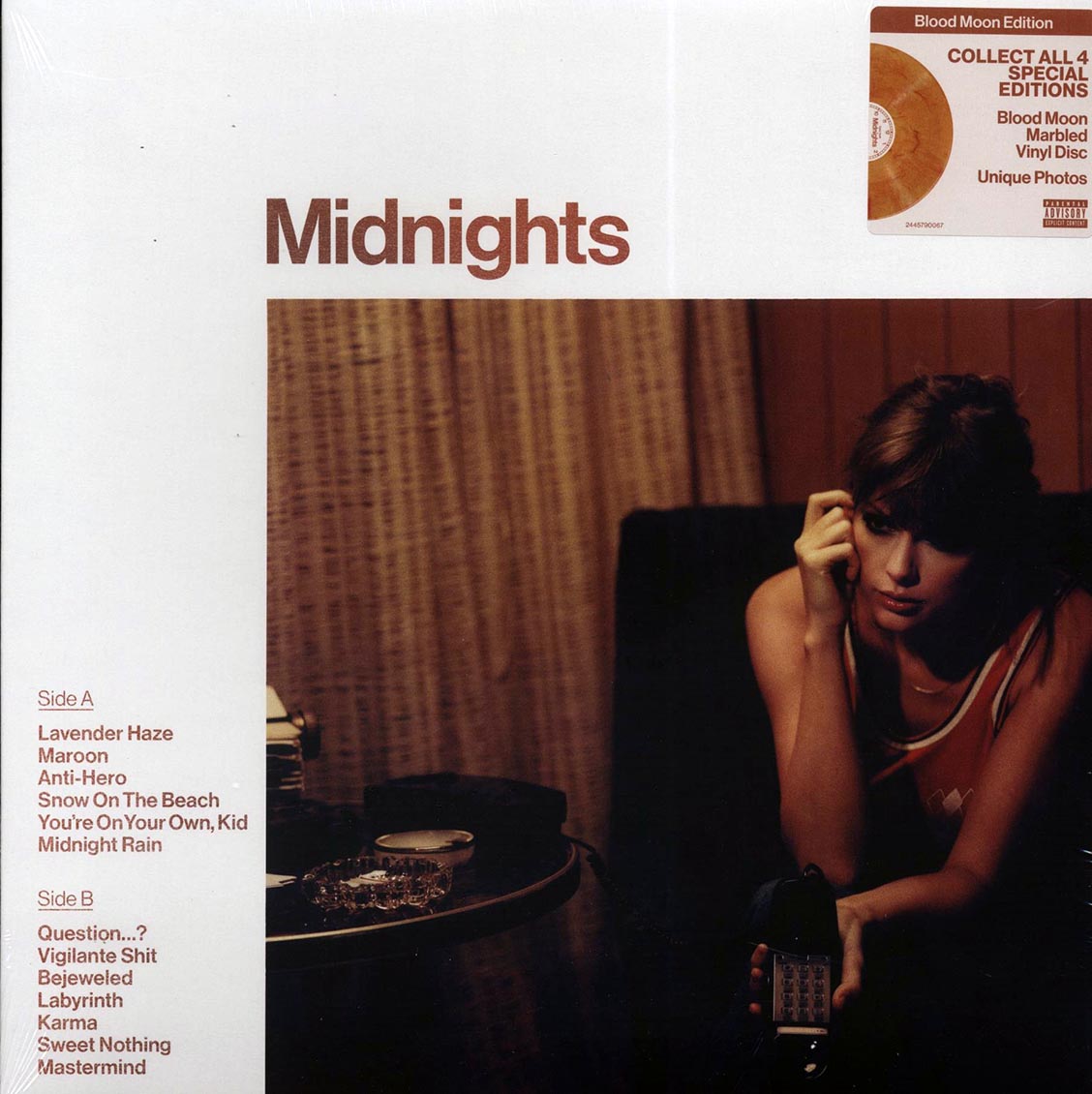 Taylor Swift – Midnights (Limited Edition Blood Moon Marbled Vinyl LP) { vinyl }