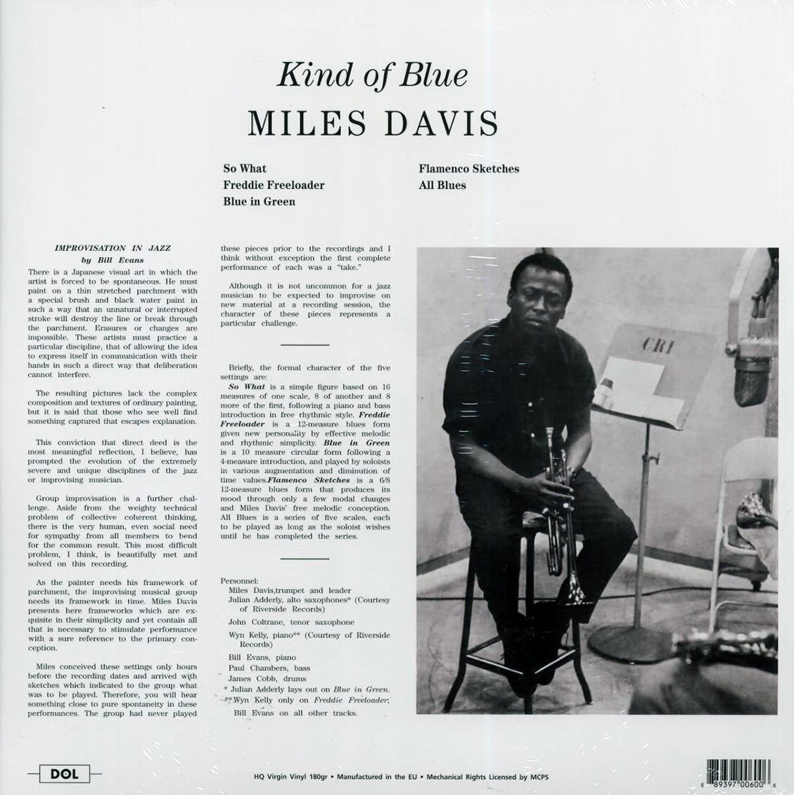 Miles Davis - Kind Of Blue (180g Blue Vinyl LP) { vinyl }