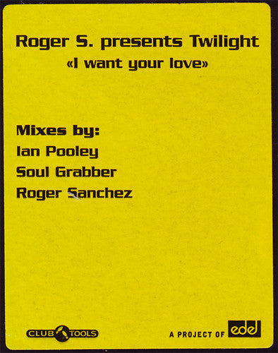Roger Sanchez - I Want Your Love (12") Vinyl Record { vinyl }