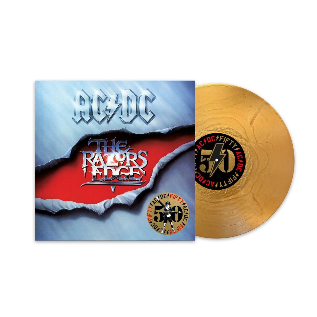 AC/DC - The Razors Edge - Gold Vinyl LP Record { vinyl }