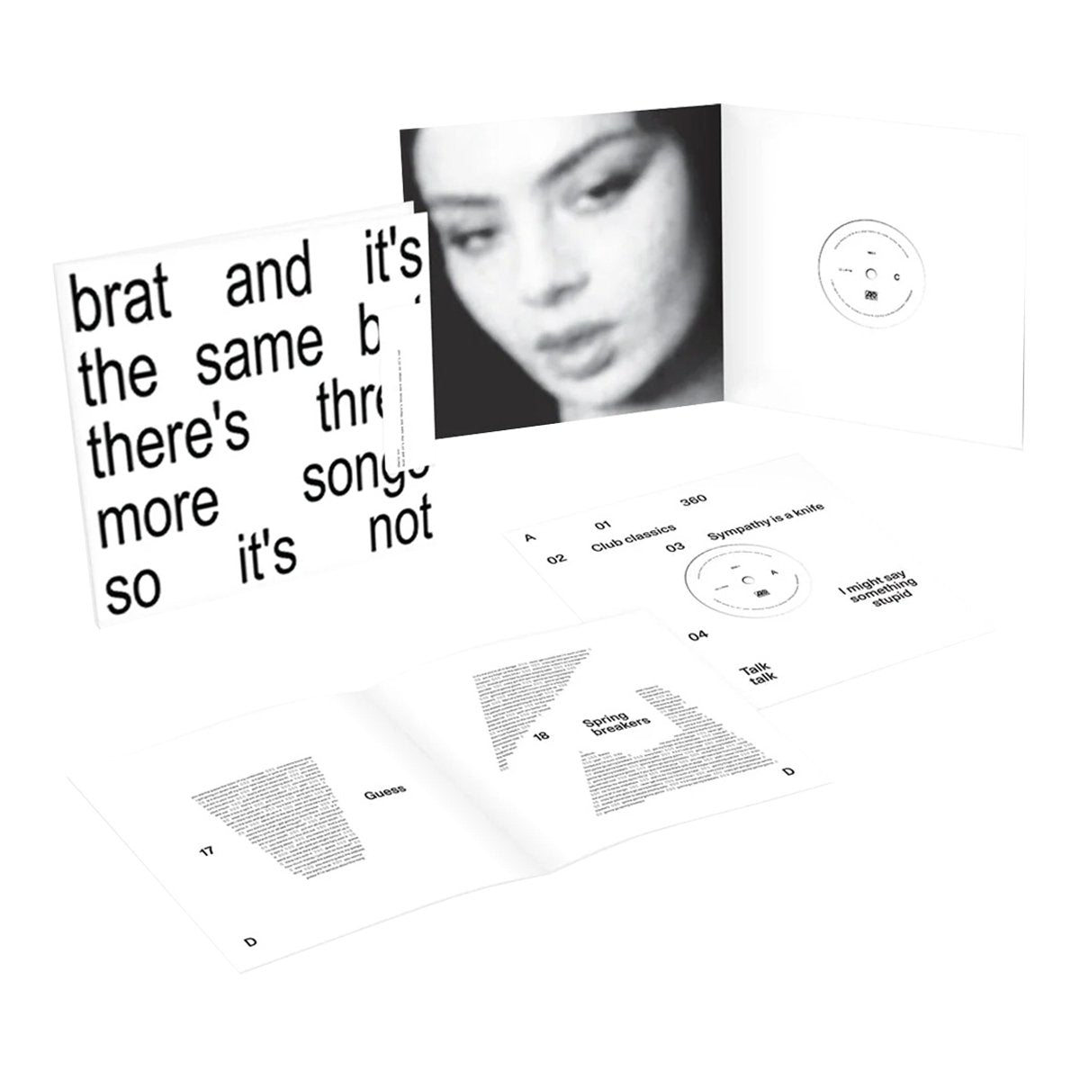 Charli XCX - Brat and it's the same but there's three more songs so it's not - White Vinyl LP Record { vinyl }