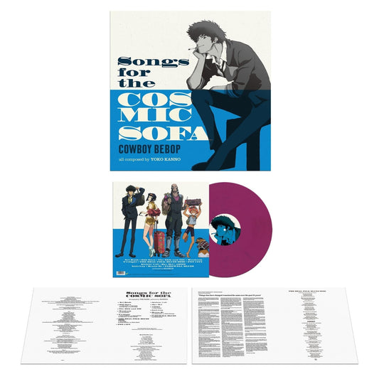 Cowboy Bebop - Songs for the Cosmic Sofa - Pink & Dark Blue Marble Vinyl LP Record { vinyl }