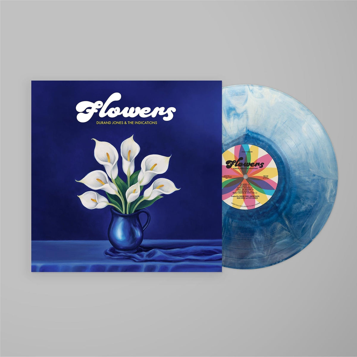 Durand Jones & The Indications - Flowers - Blue Splash Vinyl LP Record { vinyl }