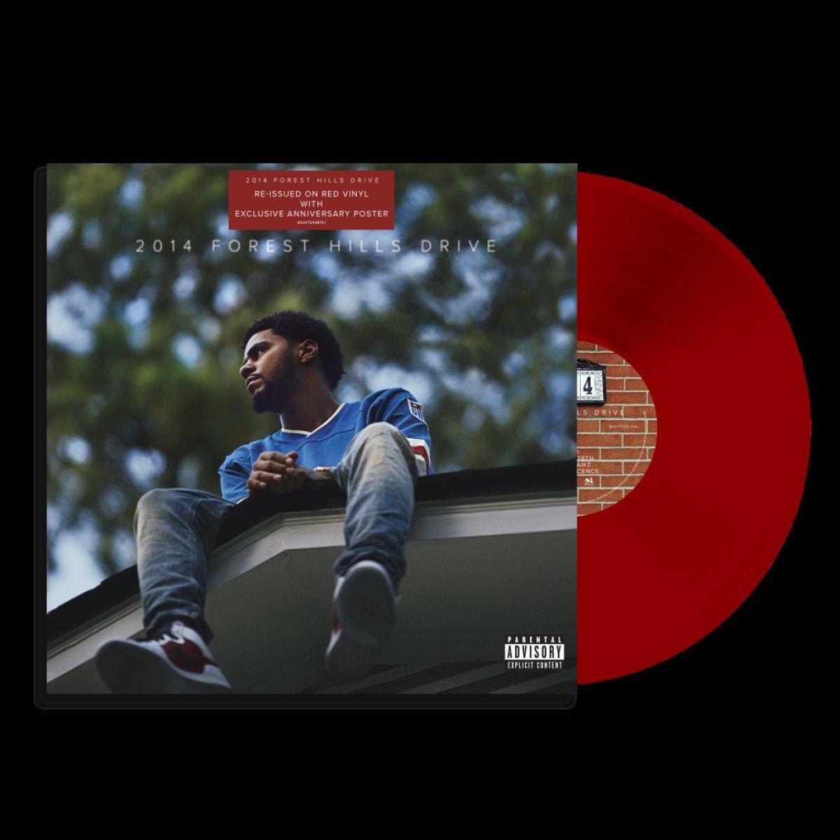 J. Cole - 2014 Forest Hills Drive - 10th Anniversary Red Vinyl LP Record { vinyl }