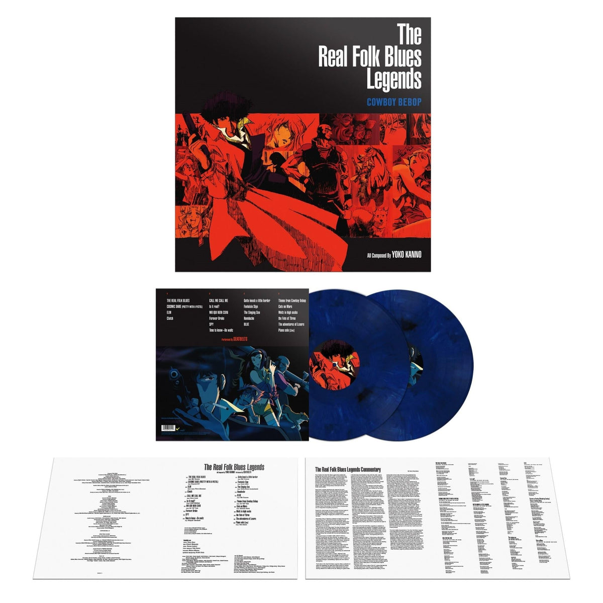 Seatbelts - Cowboy Bebop: The Real Folk Blues Legends - Dark Blue Marble Vinyl LP Record { vinyl }