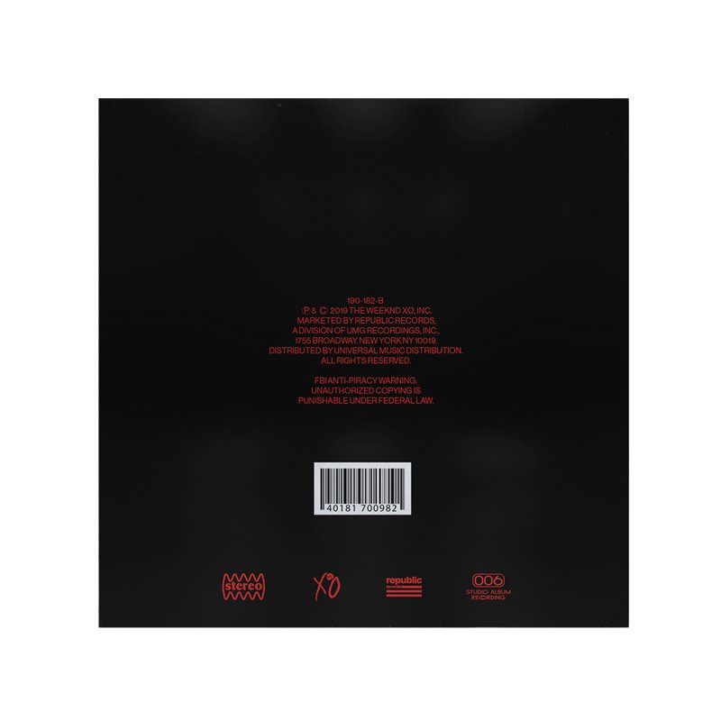 The Weeknd - After Hours - Holographic Cover Vinyl LP Record { vinyl }
