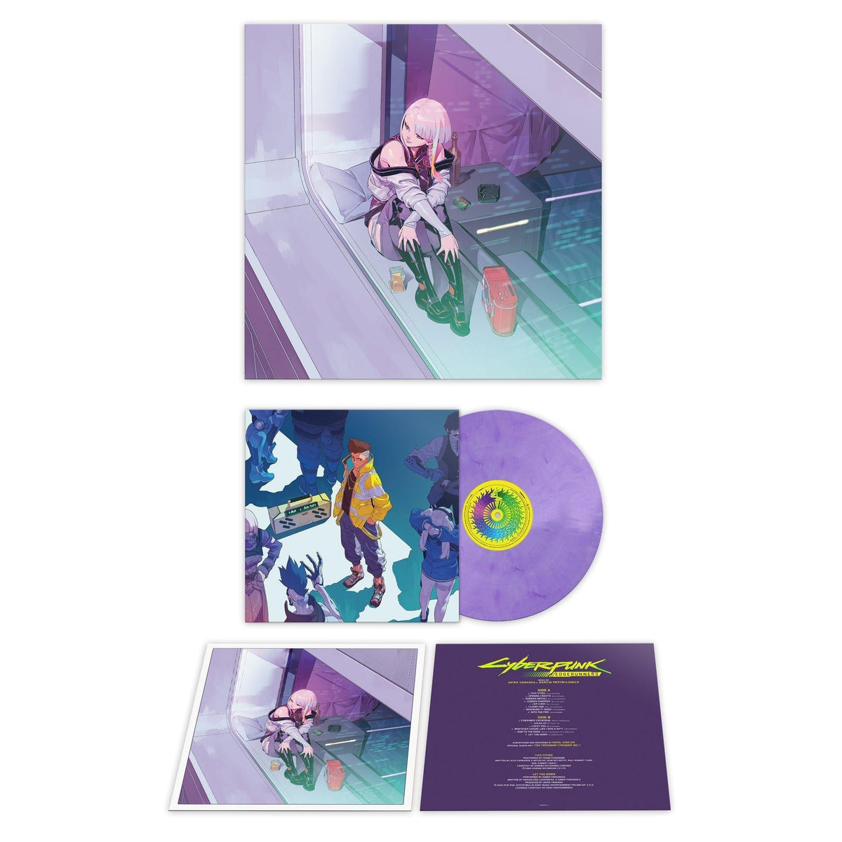 Various Artists - Cyberpunk: Edgerunners - Transparent Marbled Purple Vinyl LP Record { vinyl }