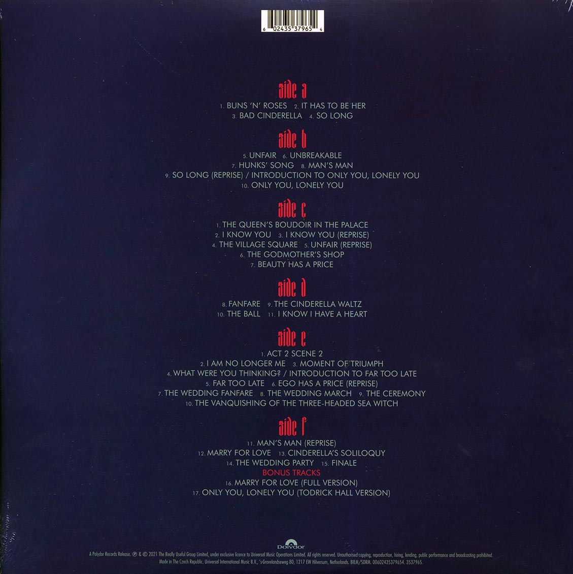 Andrew Lloyd Webber – Cinderella (3LP Vinyl Record) { vinyl }