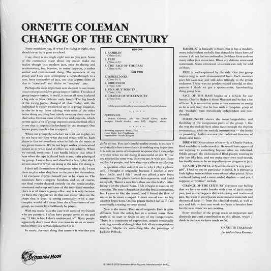 Ornette Coleman - Change Of The Century (Ltd. 500 Copies, Clear Vinyl Record) { vinyl }