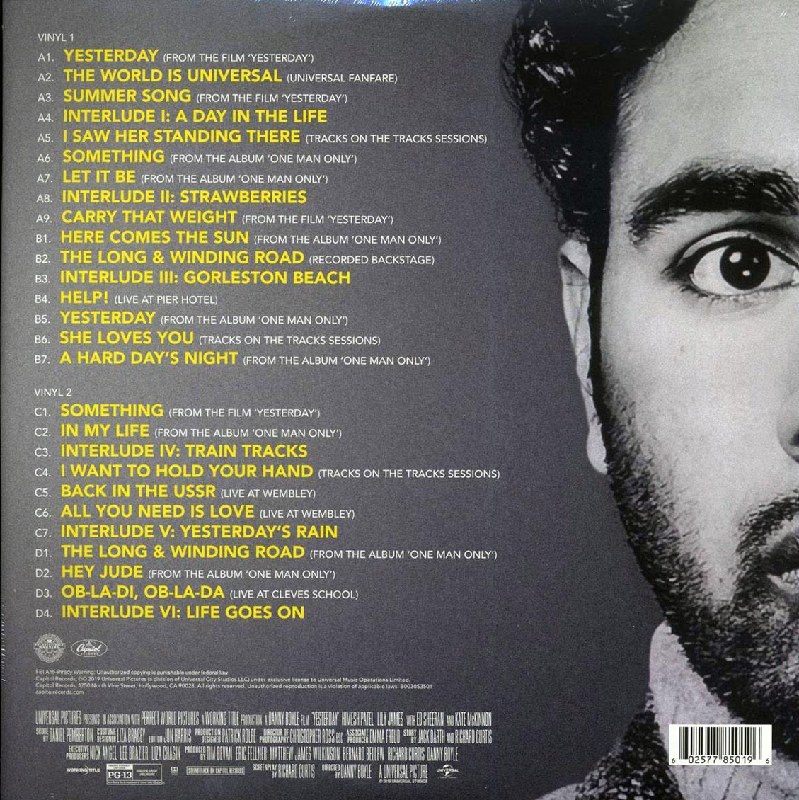 Yesterday: Original Motion Picture Soundtrack (Gatefold Vinyl 2LP) { vinyl }