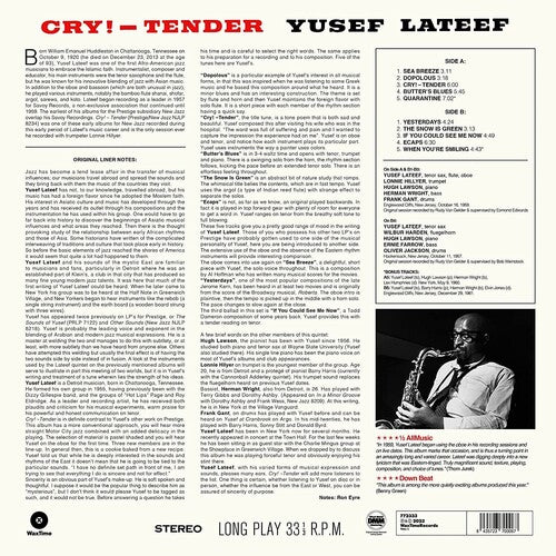 Yusef Lateef - Cry Tender - Limited 180-Gram Vinyl with Bonus Tracks { vinyl }