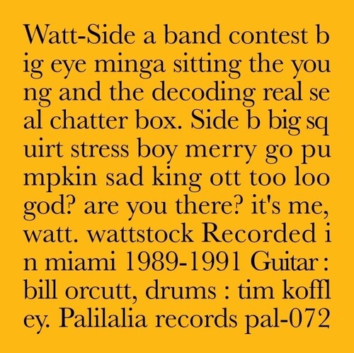 Watt - Recorded in Miami 1989-1991 { vinyl }