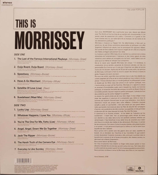 Morrissey - This Is Morrissey (LP) Vinyl Record { vinyl }