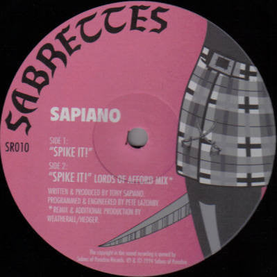 Sapiano - Spike It! (12") Vinyl Record { vinyl }