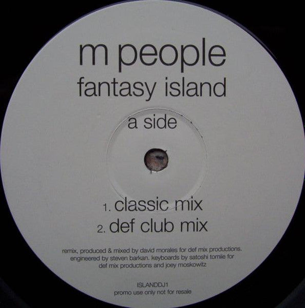 M People - Fantasy Island (12", Promo) Vinyl Record { vinyl }