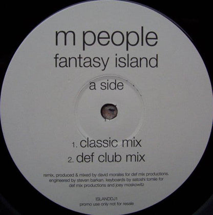 M People - Fantasy Island (12", Promo) Vinyl Record { vinyl }