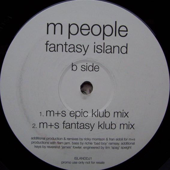 M People - Fantasy Island (12", Promo) Vinyl Record { vinyl }