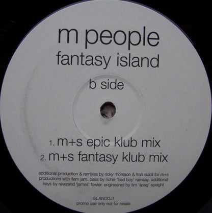 M People - Fantasy Island (12", Promo) Vinyl Record { vinyl }