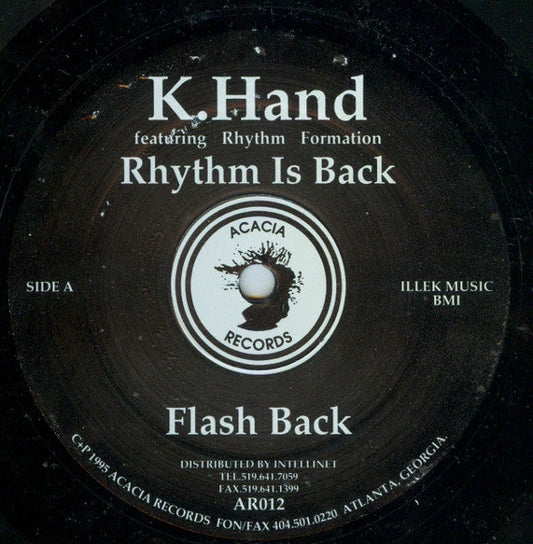 K.Hand* featuring Rhythm Formation - Rhythm Is Back (12") Vinyl Record { vinyl }