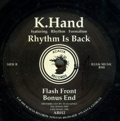 K.Hand* featuring Rhythm Formation - Rhythm Is Back (12") Vinyl Record { vinyl }