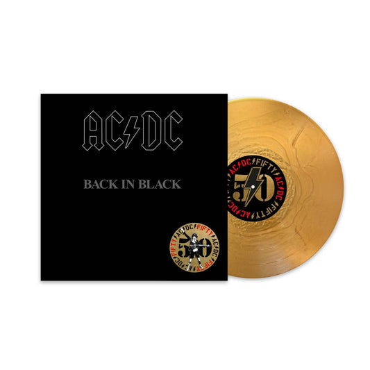 AC/DC - Back In Black - Gold Vinyl LP Record { vinyl }