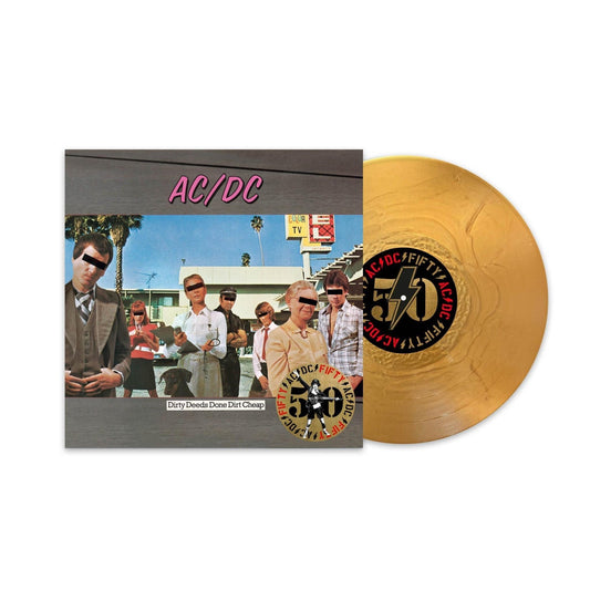 AC/DC - Dirty Deeds Done Dirt Cheap - Gold Vinyl LP Record { vinyl }