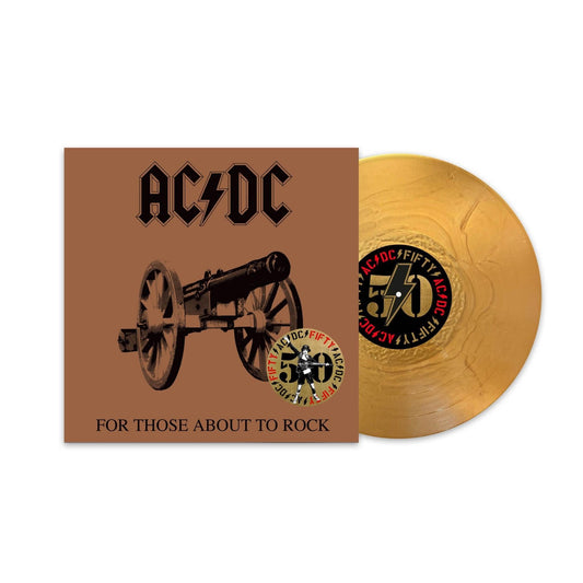 AC/DC - For Those About To Rock (We Salute You) - Gold Vinyl LP Record { vinyl }