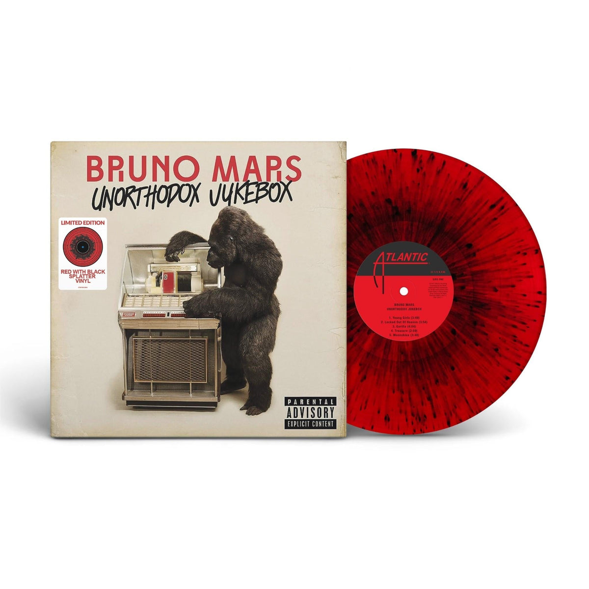 Bruno Mars - Unorthodox Jukebox - Red & Black Splatter Vinyl LP Record { vinyl }