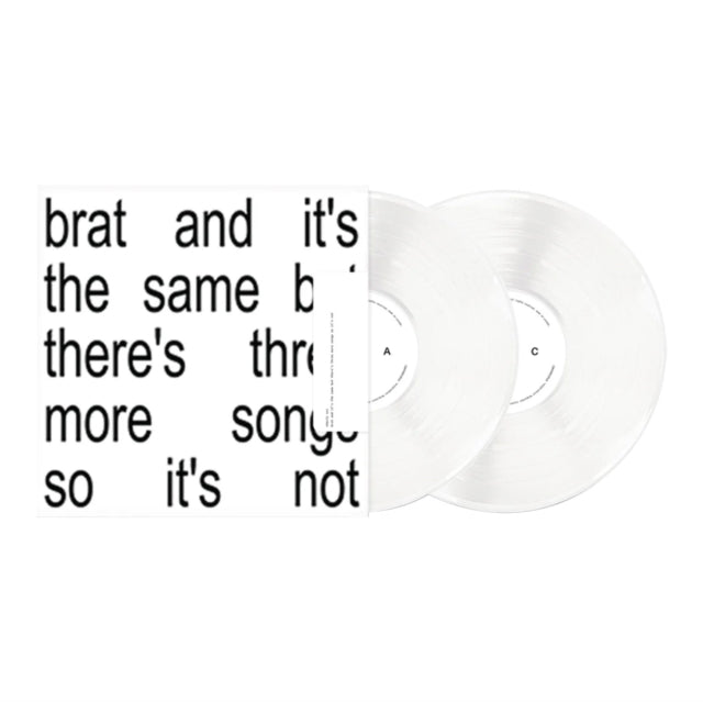 Charli XCX - Brat and it's the same but there's three more songs so it's not - White Vinyl LP Record { vinyl }