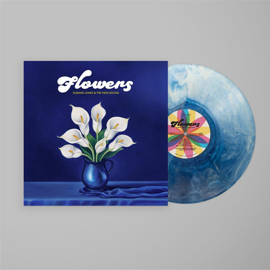 Durand Jones & The Indications - Flowers - Blue Splash Vinyl LP Record { vinyl }