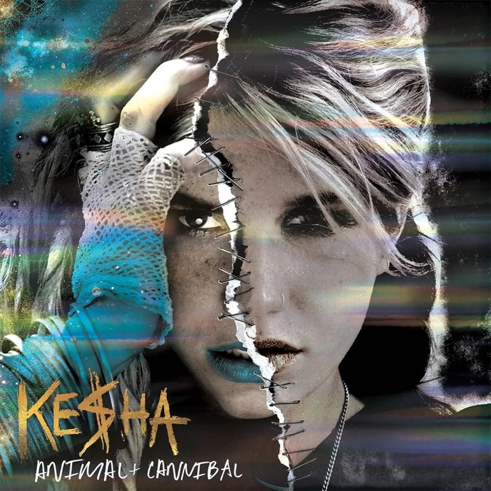 Kesha - Animal + Cannibal (15th Anniversary) - Holographic and Gold Foil on Black and White Translucent Splatter Vinyl LP Record { vinyl }