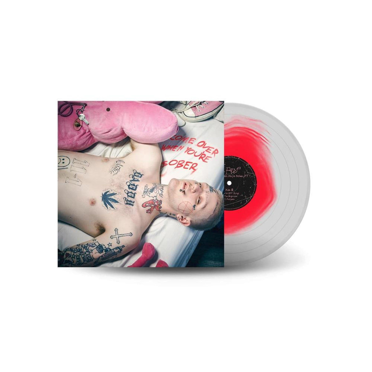 Lil Peep - Come Over When You're Sober Pt1 - Pink & Clear Vinyl LP Record { vinyl }