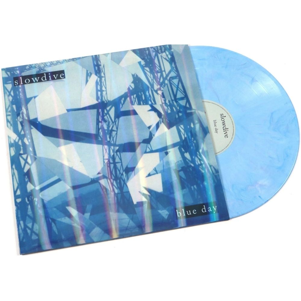 Slowdive - Blueday - Blue and White Marbled Vinyl LP Record { vinyl }