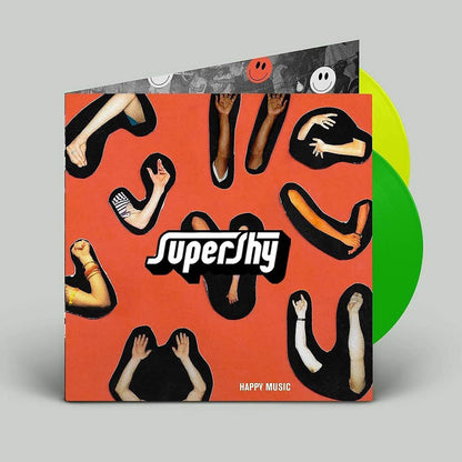 Supershy - Happy Music - Green & Yellow Vinyl LP Record { vinyl }