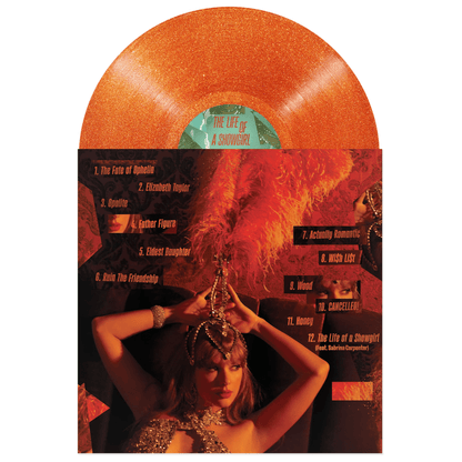Taylor Swift - The Life of a Showgirl - Sweat & Vanilla Perfume Portofino Orange Glitter Vinyl LP Record { vinyl }