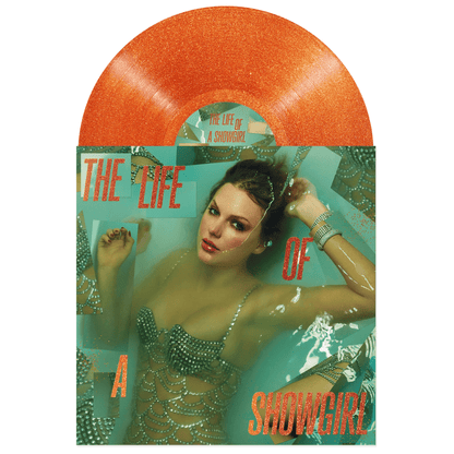 Taylor Swift - The Life of a Showgirl - Sweat & Vanilla Perfume Portofino Orange Glitter Vinyl LP Record { vinyl }